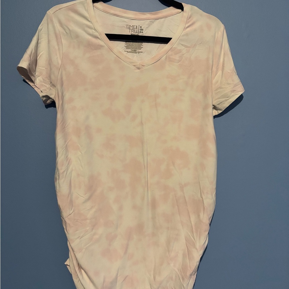 MATERNITY Light Pink Tie-Dye shirt